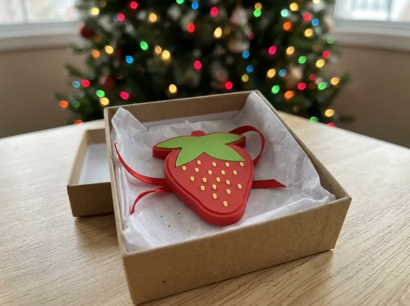 Calamite personalizzate per Natale con logo aziendale e auguri in rilievo, regalo per clienti e dipendenti